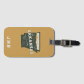 Retro Arkansas Staat Personalisiert Gepäckanhänger (Vorderseite (Horizontal))