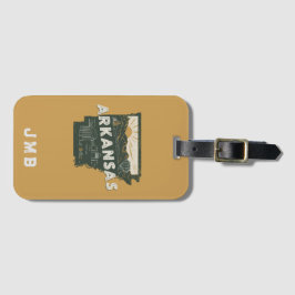 Retro Arkansas Staat Personalisiert Gepäckanhänger