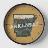 Retro Arkansas Staat Uhr (Vorderseite)