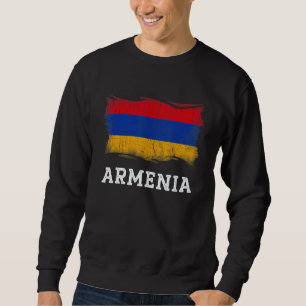 Retro Armenien Flagge Shirt Vintage Armenisch Grun