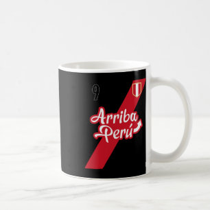 Retro Arriby Peru Fußballtrikot 9 Peruanischer Fuß Kaffeetasse