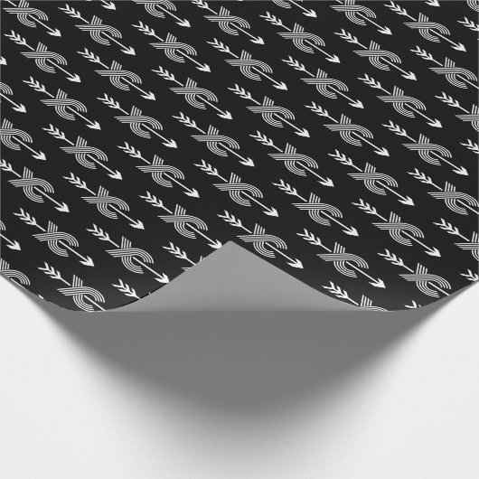 Retro Arrow Cross Country Geschenk, XC-Logo Geschenkpapier (Ecke)