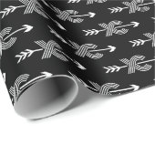 Retro Arrow Cross Country Geschenk, XC-Logo Geschenkpapier (Rolleneckpunkt)