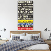 Retro Arsenal FC Bus Scroll Leinwanddruck (Insitu (Schlafzimmer))
