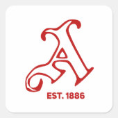 Retro Arsenal Quadratischer Aufkleber (Vorderseite)