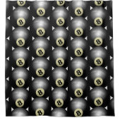 Retro Art 8 Billiard Ball Duschvorhang (Vorderseite)
