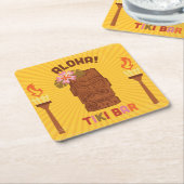 Retro Art Aloha Tiki Bar Rechteckiger Pappuntersetzer (angewinkelt)
