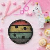 Retro Art beunruhigte Pickleball Kunst Pappteller (Party)