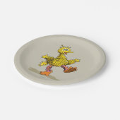 Retro Art Big Bird 2 Pappteller (Schrägansicht)