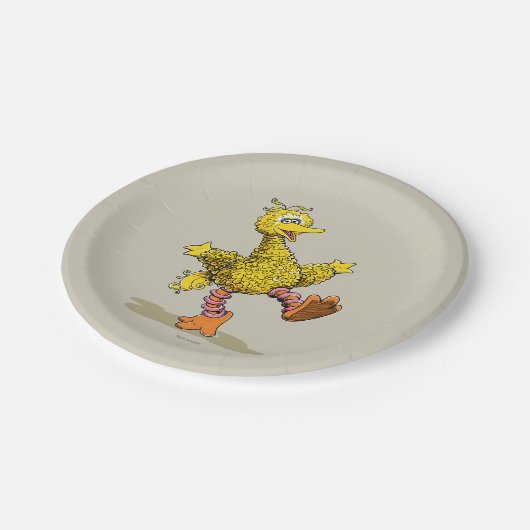 Retro Art Big Bird 2 Pappteller (Schrägansicht)