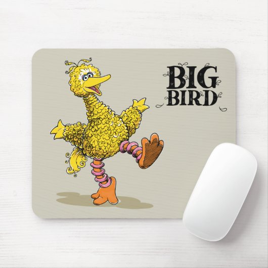 Retro Art Big Bird Mousepad (Mit Mouse)