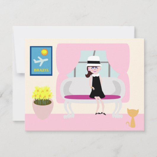 Retro Art Cartoon Breakfast mit Stephanie (Vorderseite)