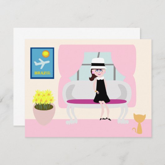 Retro Art Cartoon Breakfast mit Stephanie (Vorne/Hinten)