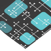 Retro Art Crosshairs Black Aquamarin Kurzer Tischläufer (Ecke)