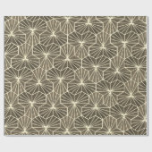 Retro Art Deco Beige Brown Geometric Pattern Geschenkpapier (Flach)