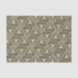 Retro Art Deco Beige Brown Geometric Pattern Seidenpapier