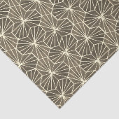 Retro Art Deco Beige Brown Geometric Pattern Seidenpapier (Ausschnitt)