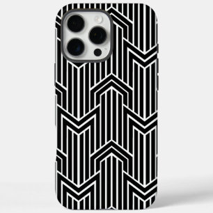 Retro-Art-Deco-Chevron-Dreieck-Nahtloses Muster iPhone 16 Pro Max Hülle