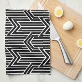 Retro-Art-Deco-Chevron-Muster Handtuch (Viertel Falte)