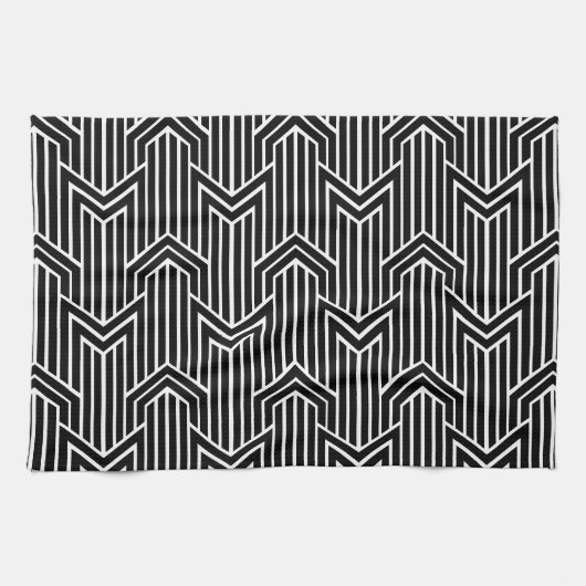 Retro-Art-Deco-Chevron-Muster Handtuch (Horizontal)