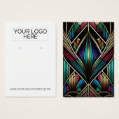 Retro Art Deco Earring Display Card (Vorne & Hinten)