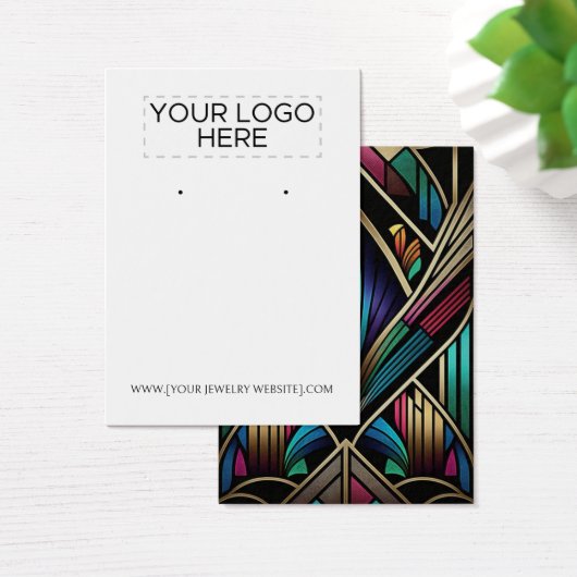 Retro Art Deco Earring Display Card (Schreibtisch)
