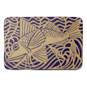 Retro-Art Deco-Fisch anpassbare Farben Badematte (Vorderseite)