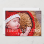 Retro Art Deco Frohe Weihnachten Foto (Vorderseite)