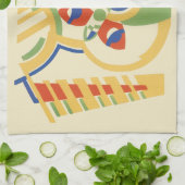 Retro-Art Deco-Geometrisches-Blumenposter-Kunst Geschirrtuch (Gefaltet)