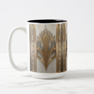 Retro Art Deco Gold Verziert Luxus Tasse der 1930e