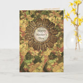 Retro Art Deco Happy Mütter Day Card Karte (Gelbe Blume)