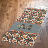 Retro Art Deco Jazz Age Mute Colors Monogramm Yogamatte
