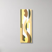 Retro Art Deco Jazz Brown Herbstkrümmung Muster Leinwanddruck (Vorderseite)