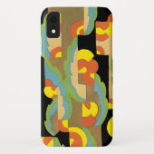 Retro Art Deco Jazz Circles Wolken Regenbogenmuste Case-Mate iPhone Hülle (Rückseite)