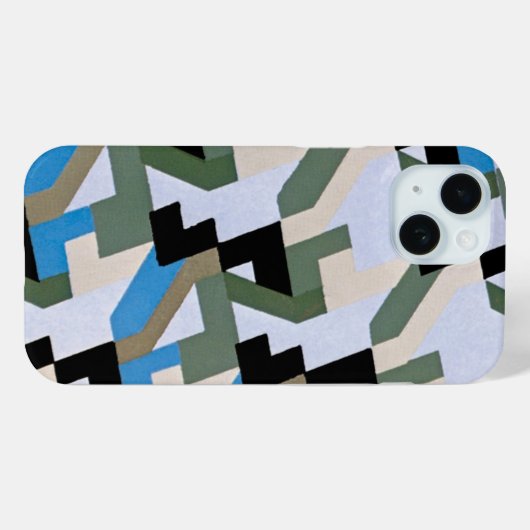 Retro Art Deco Jazz Geometric Zig Zag Muster Case-Mate iPhone Hülle (Rückseite (Horizontal))