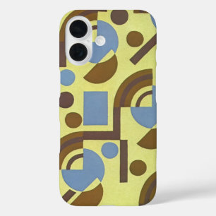 Retro Art Deco Jazz, Kreise, Bögen, Bogenmuster iPhone 16 Hülle