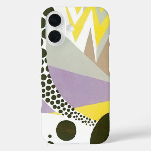 Retro Art Deco Jazz Polka Punkte Zickzack-Muster iPhone 16 Hülle