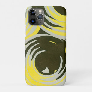 Retro Art Deco Jazz Vintag Circles Wirbel Muster iPhone 11 Pro Hülle