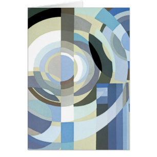 Retro-Art Deco Jazz Vintage Blau Kreis Muster