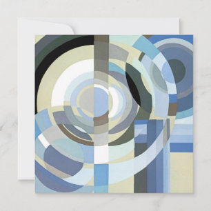 Retro Art Deco Jazz Vintage Blaues Kreismuster