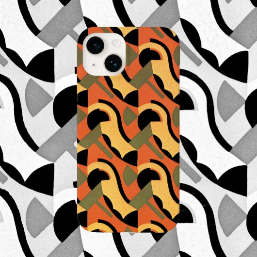 Retro Art Déco Jazz, Warme Kurven, geometrisch Case-Mate iPhone Hülle