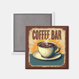 Retro-Art-Deco-Kaffee-Bar Magnet