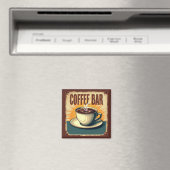 Retro-Art-Deco-Kaffee-Bar Magnet (In Situ (Geschirrspüler))