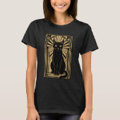 Retro-Art-Déco-Katze T-Shirt (Vorderseite)