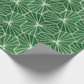 Retro Art Deco Lime Green Geometric Pattern Geschenkpapier (Ecke)