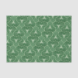Retro Art Deco Lime Green Geometric Pattern Seidenpapier