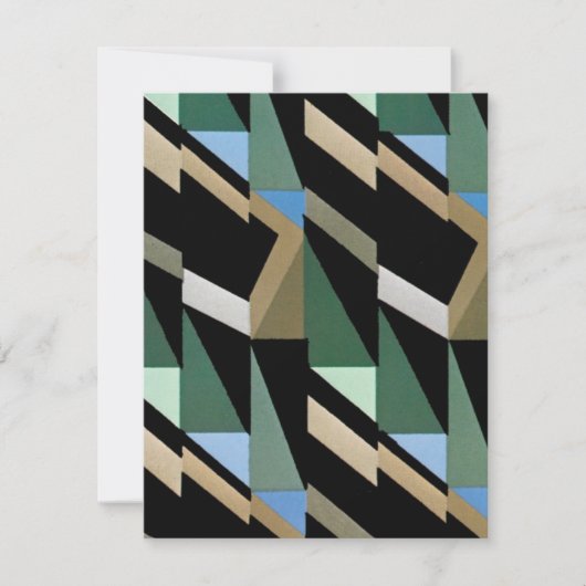 Retro Art Deco Vintage Diamant Dreieck Muster (Vorderseite)