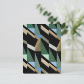 Retro Art Deco Vintage Diamant Dreieck Muster (Stehend Vorderseite)