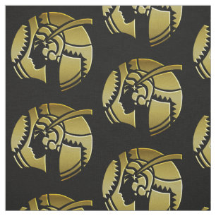 Retro Art Deco Vintage Frauen in Schwarz und Gold Stoff