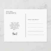 Retro Art Deko Abschluss Vielen Dank Foto Postkarte (Rückseite)